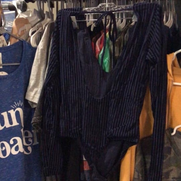 Lulu’s Navy Blue Corduroy Bodysuit BB1023 - Picture 2 of 2